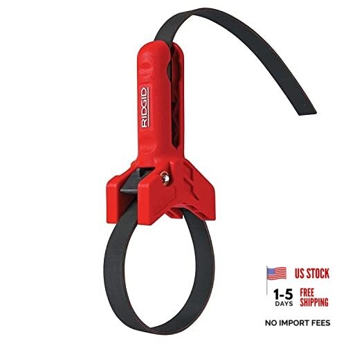 42478 STRAPLOCK Pipe Handle 7" Strap Wrench, Red