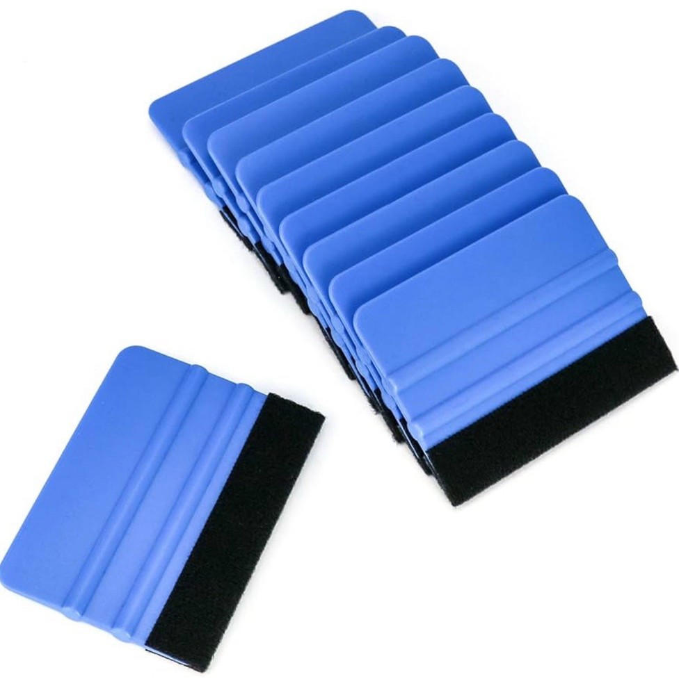 10pcs Vinyl Squeegee Felt Edge Squeegee, 4 Inch Felt Squeegee Applicator Tool Sc