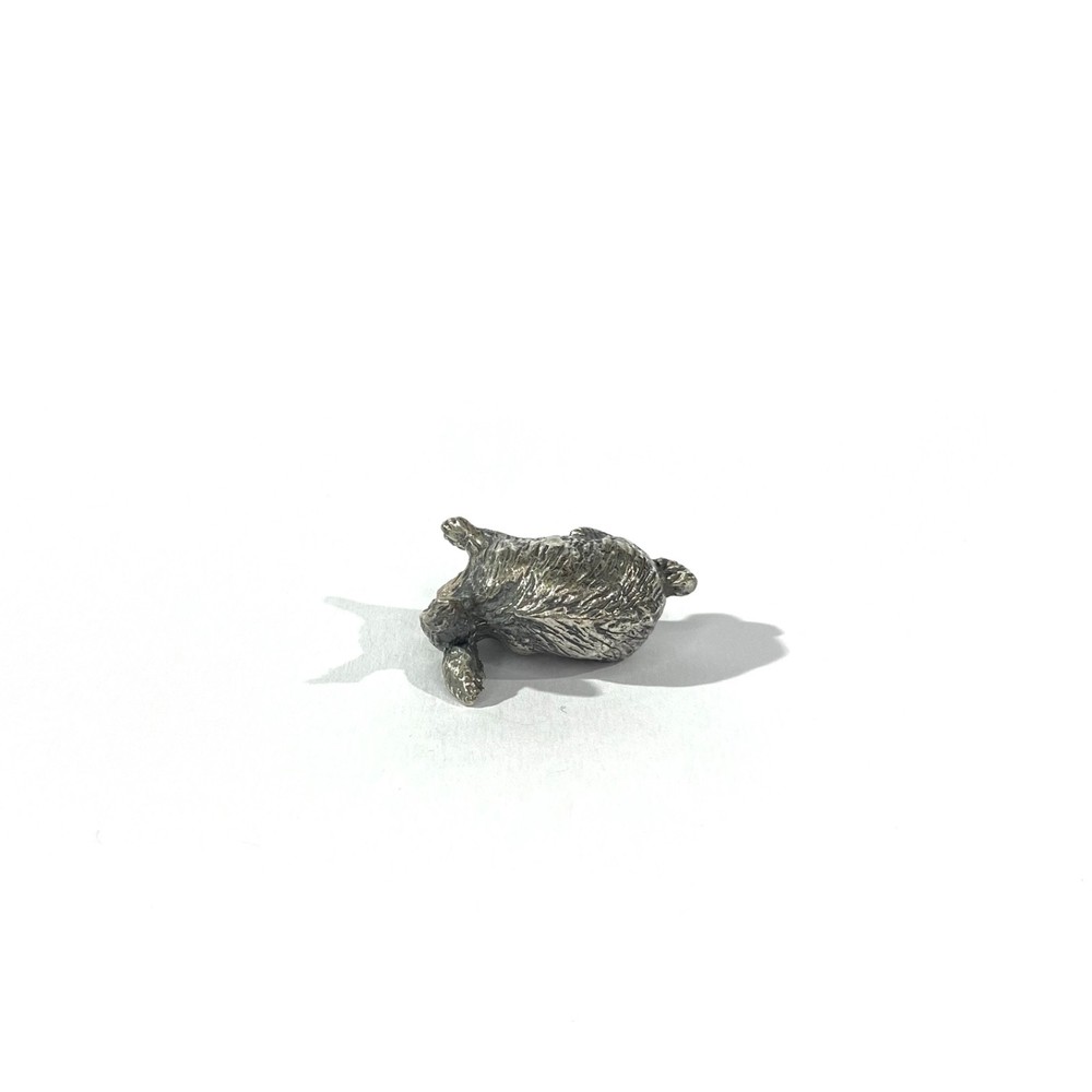 vintage solid silver rabbit miniature , hallmarked figurine