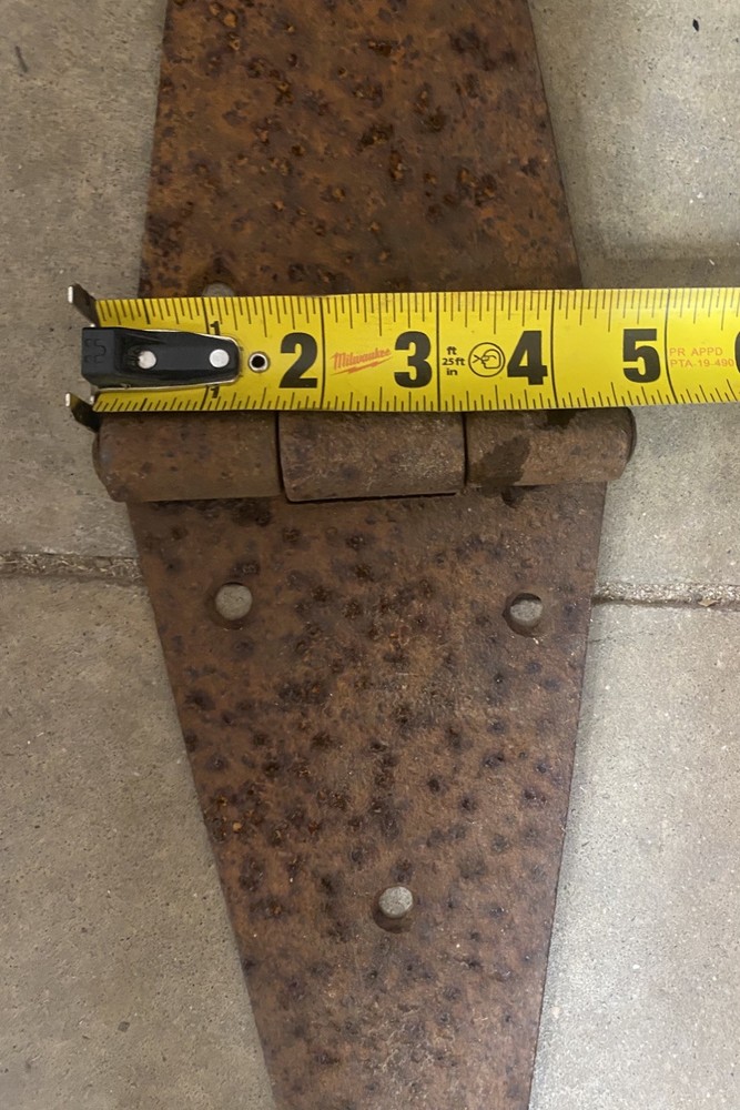 Antique Barn Door Hinges Pr Salvage Primitive Rustic Hardware