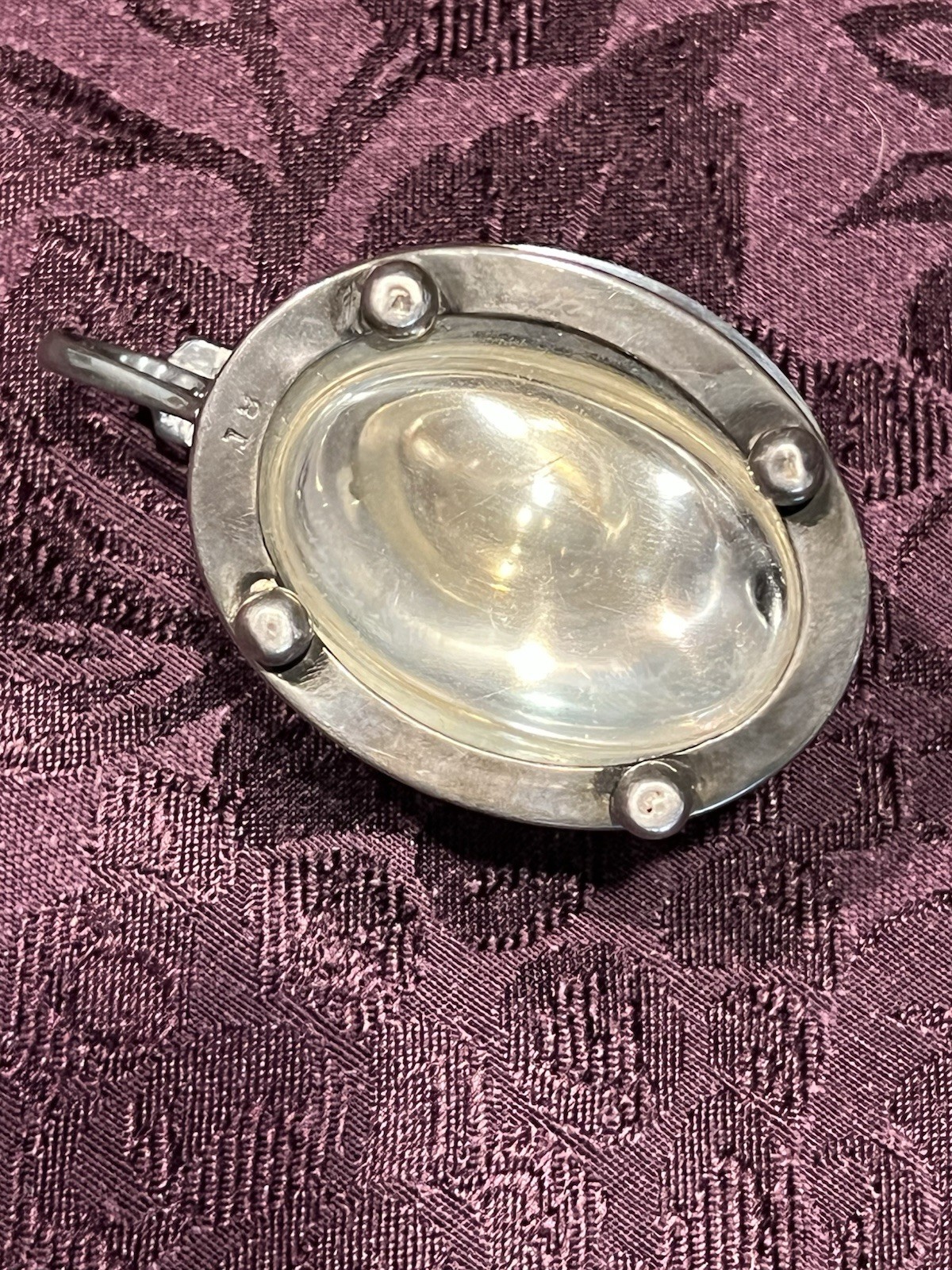 Antique Sheffield England Sterling Silver Mustard Pot With Glass Liner