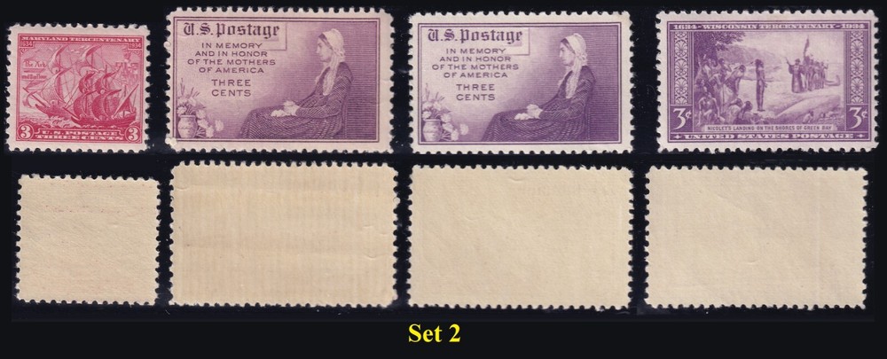 #736-739 1934 Commemoratives MNH