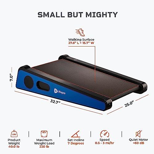 Lifepro Smallest Portable 30in Small Mini Walking Pad Treadmill Under Desk