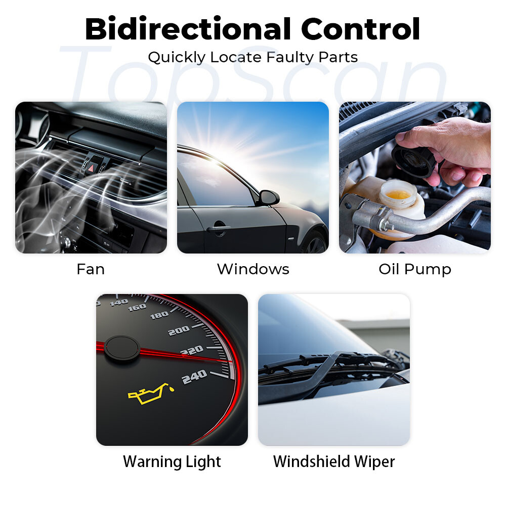 TOPDON TOPSCAN Bluetooth OBD2 Car Code Reader Scanner Tool Full System ABS SRS