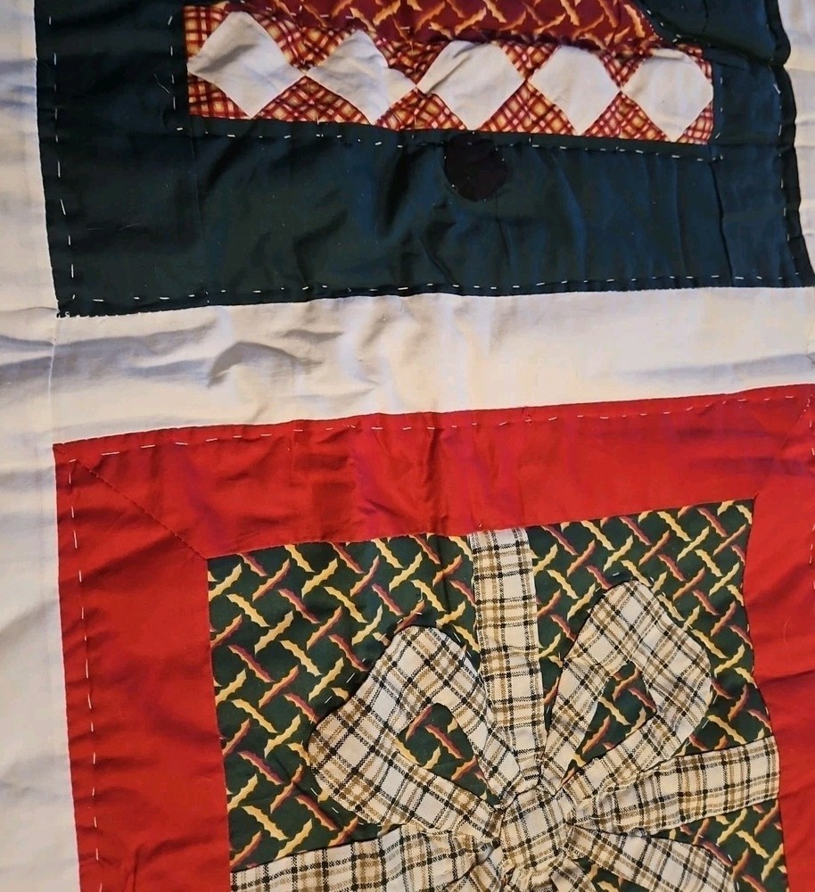 Christmas Handmade Patchwork Throw 50"X60" New