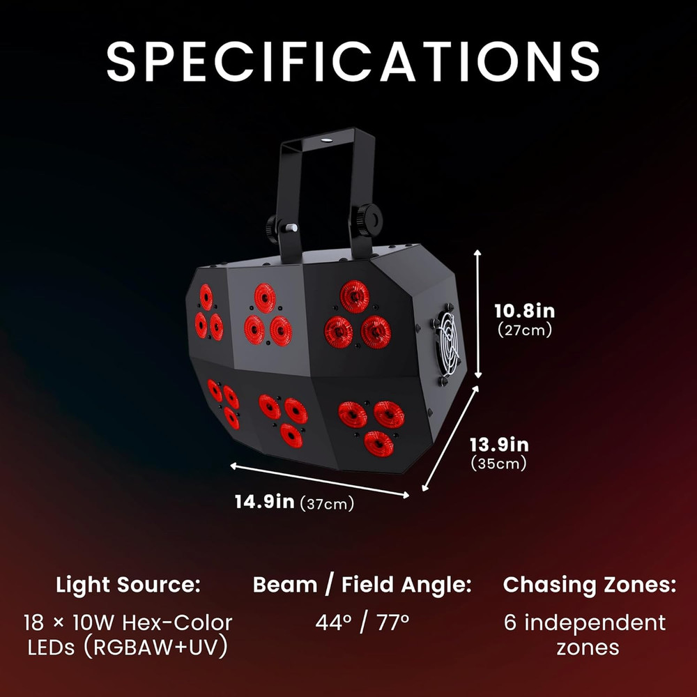 – Wash Fx Hex Ils Multi Purpose Led Effect Light | Blinder Wash & Chase Effects