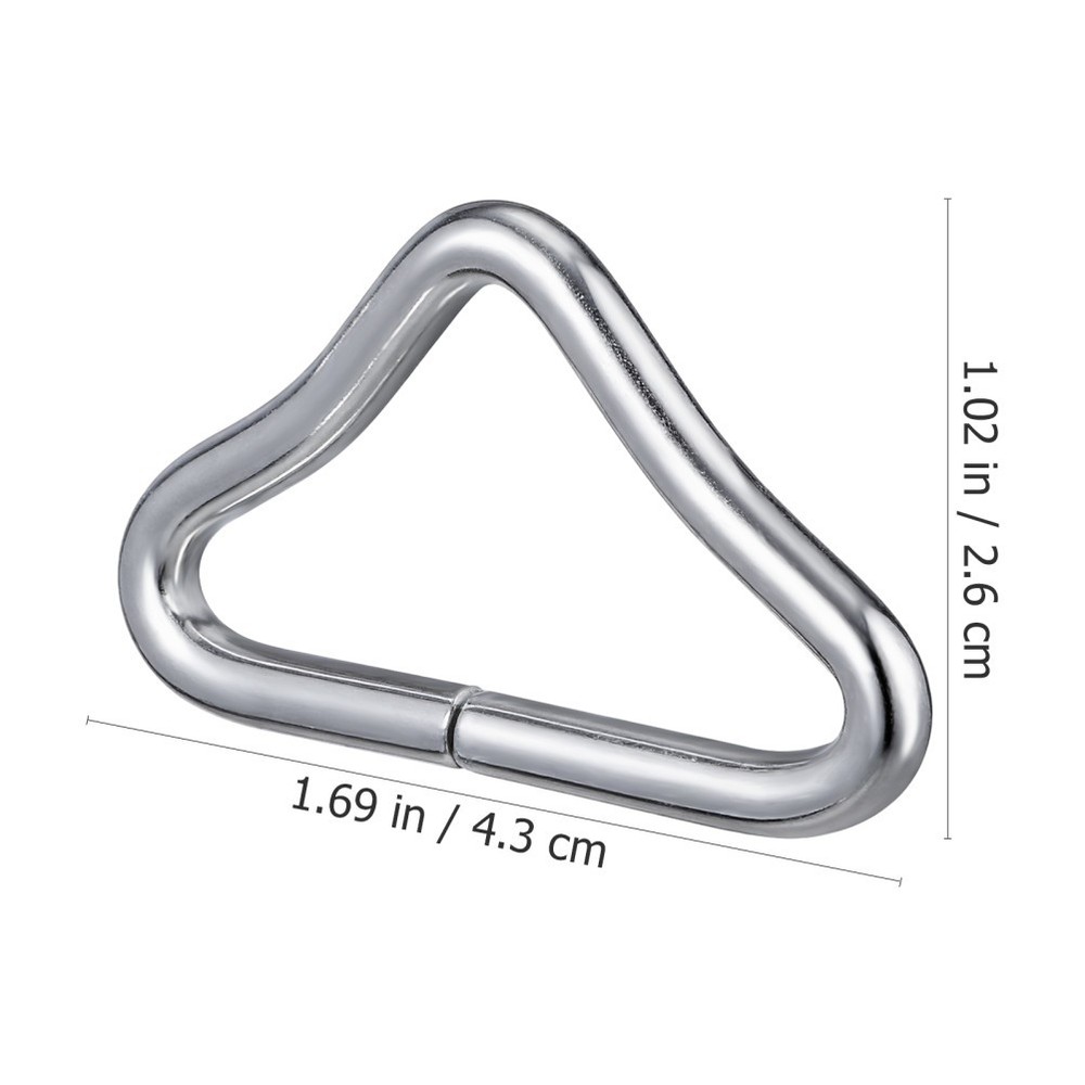 30 Pcs Triangular Coupling Buckle Trampoline Triangle Ring Buckles