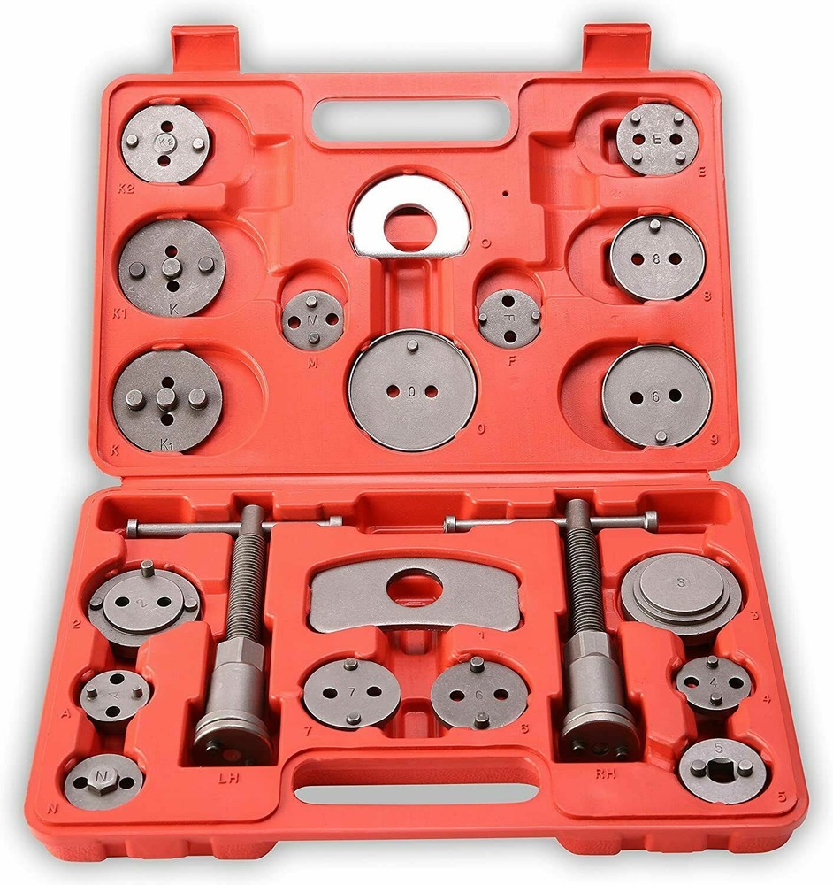 Brake Caliper Piston Wind Back Tool Kit Universal 22pc Disc Rewind Auto Tool Set