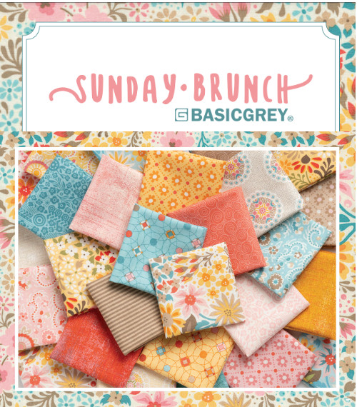 Moda SUNDAY BRUNCH 30750 16 Multi Yellow BASIC GREY Quilt Fabric