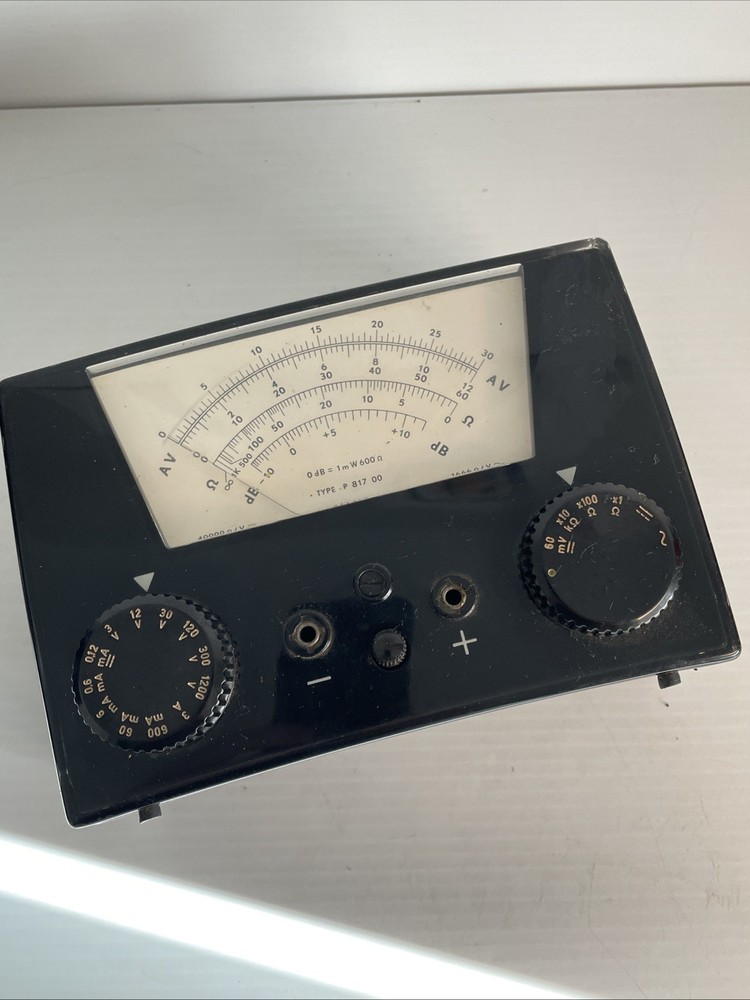 Phillips Type P 817 00 Analog Multimeter. Tested & Working With Testers.