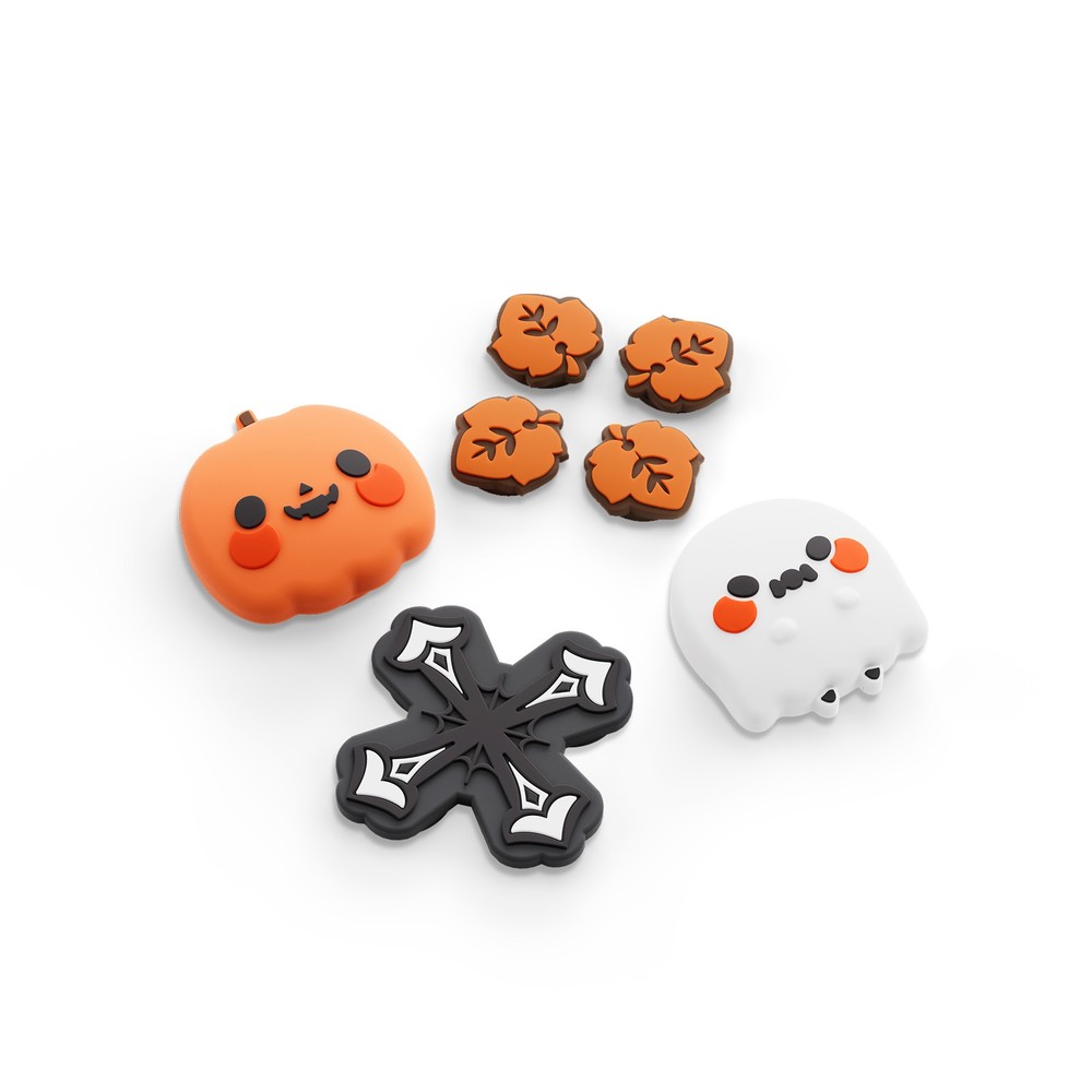 GeekShare Cross D-Pad Button Cap ABXY Button Thumb Grip for Switch 2 Pumpkin imp