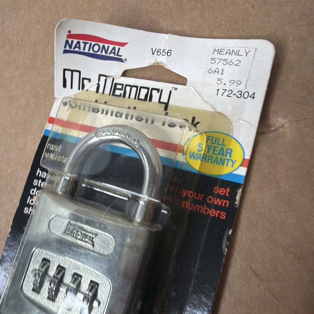 National Mr. Memory Combination Lock V656