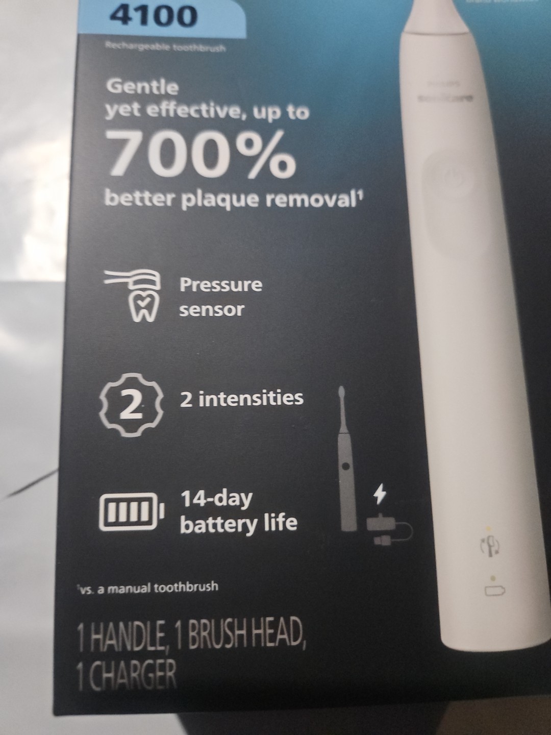NEW Philips Sonicare 4100 Rechargeable Electric Toothbrush White