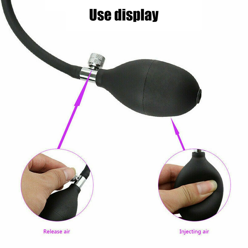 Men Silicone Inflatable insert Plug ring Stretcher Sounding Stretcher with Pump