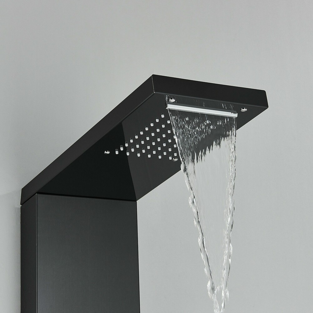 Shower Panel Tower System Stainless Steel 5 Function Rain&Waterfall Faucet Set