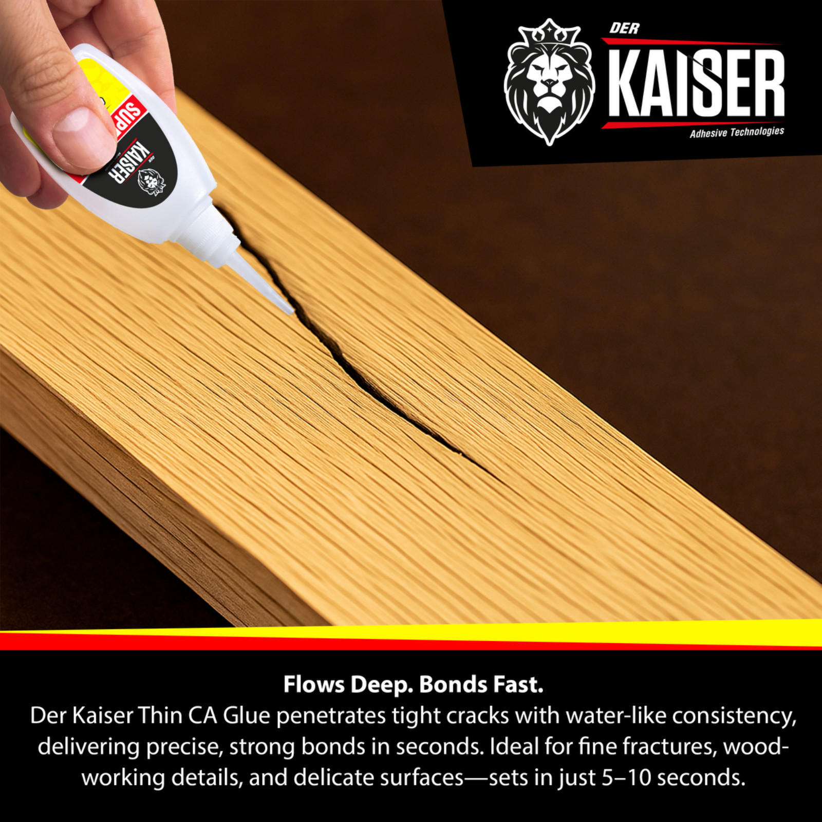 Der Kaiser Thin Cyanoacrylate (CA) Super Glue – 8 oz