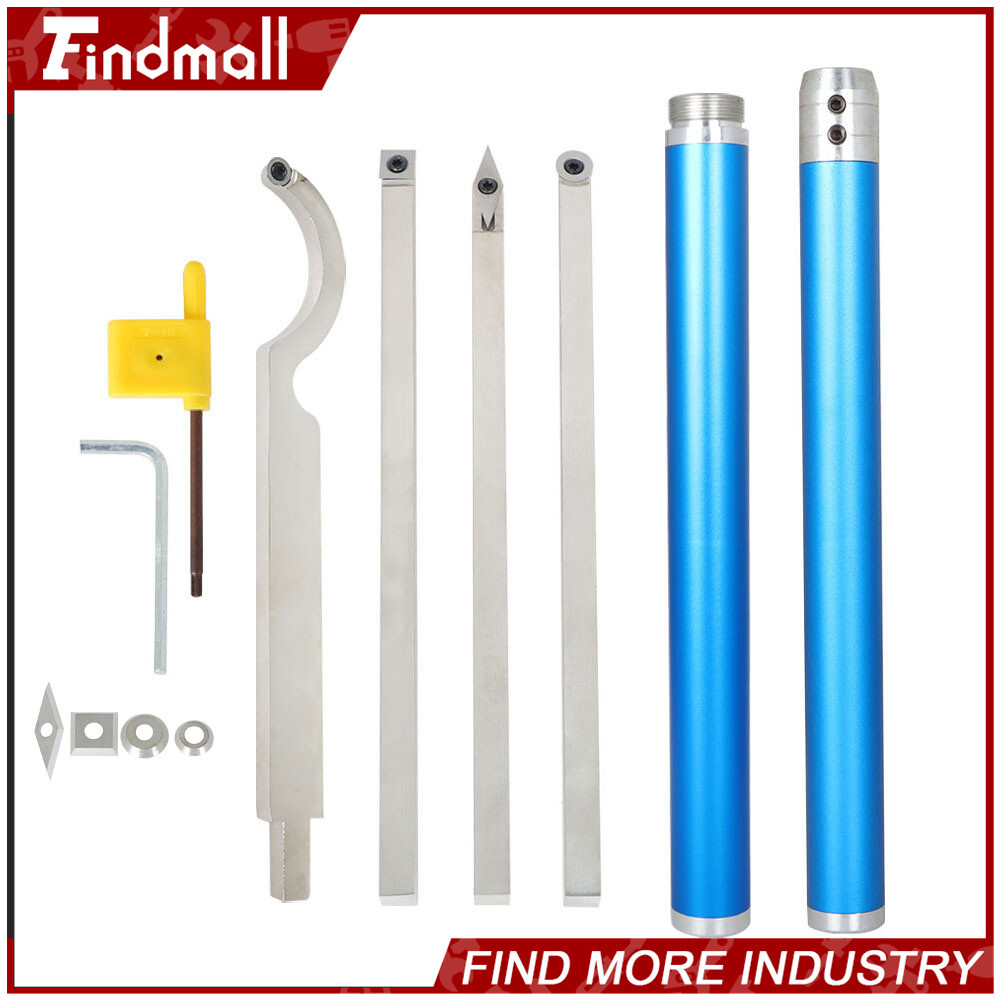 Findmall 6 PCS 11" Carbide Lathe Tools With 4 Extra Replacement Inserts US