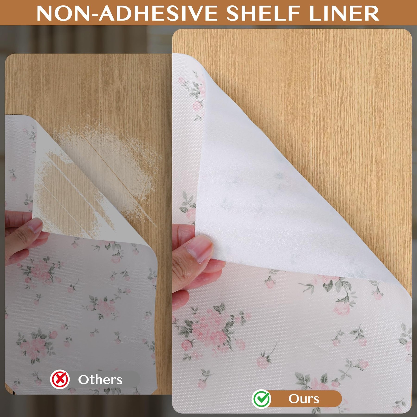 Non-Adhesive Shelf and Drawer Liner for Kitchen Cabinets, 12 in x 10FT Strong...
