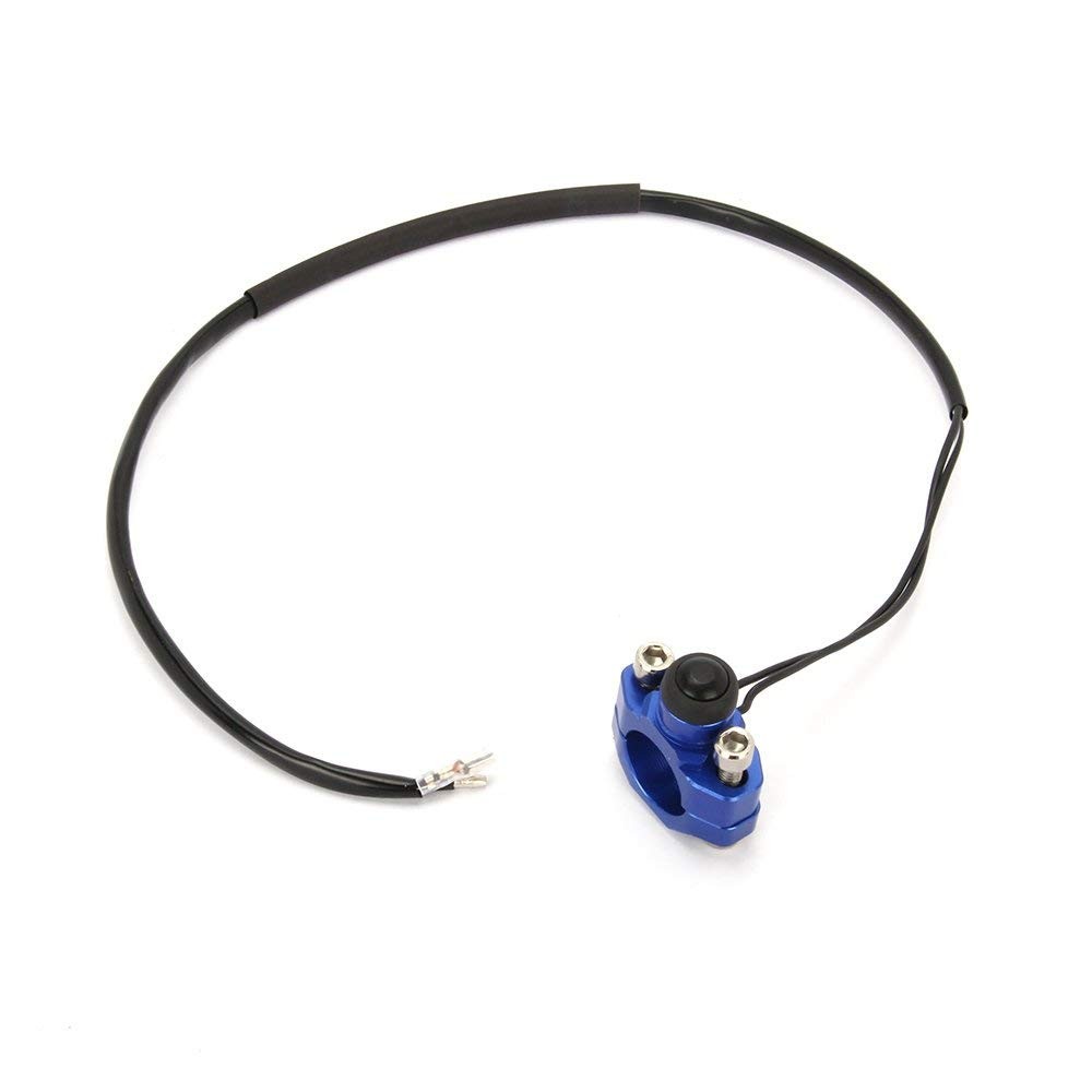 CNC Dirt Bike Engine Stop Start Kill Switch Button CNC with Mounting Backplat...