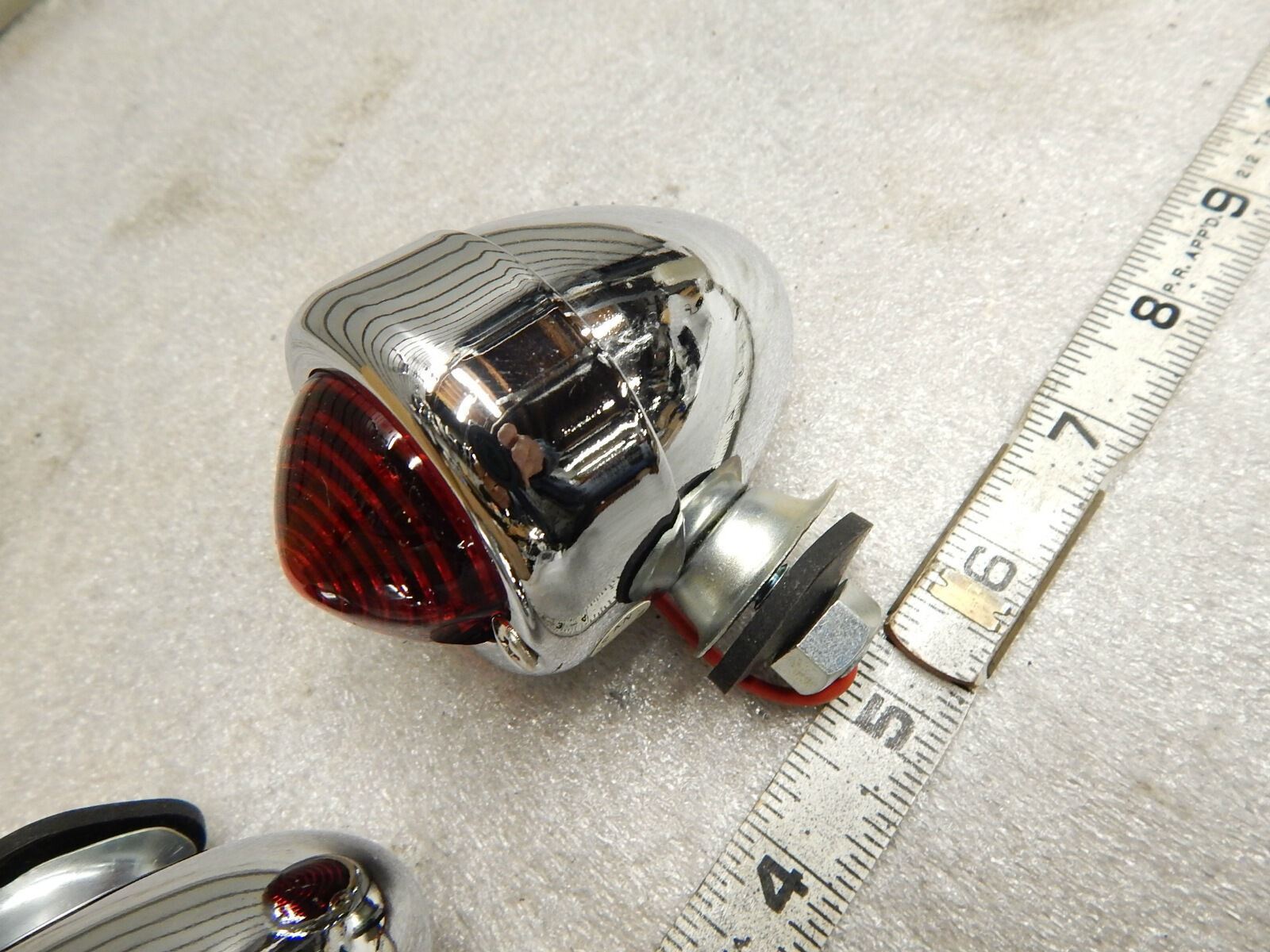 Pair Bullet Lights Harley Turn Signals Marker lights Willys 12v FLH Motorcycle