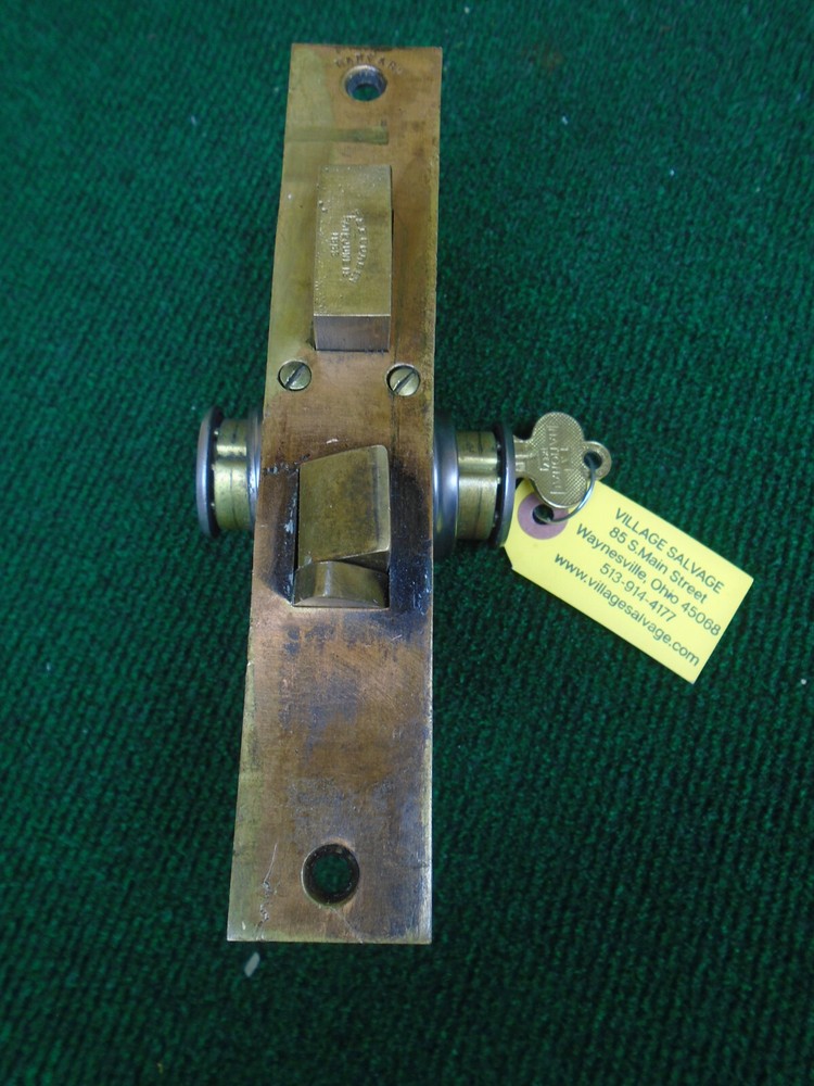 CORBIN # 188 ENTRY MORTISE LOCK DOUBLE THUMB SET, DOUBLE CYLINDERS NICE (9430)