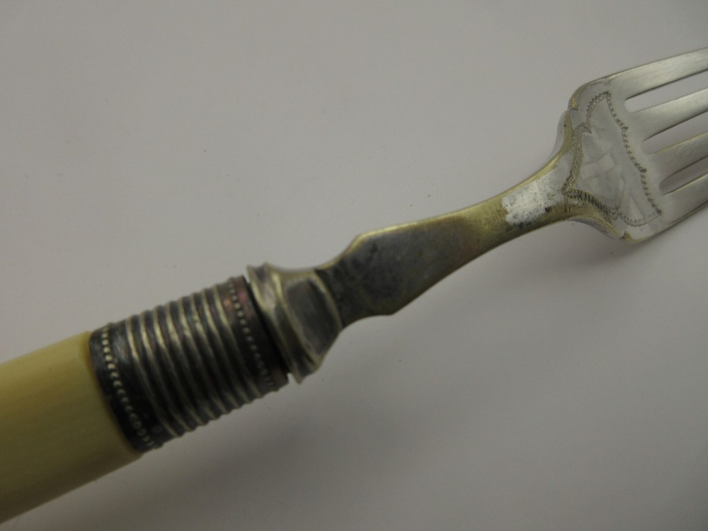 VTG EPNS Silver Finish Fork w/ Bakelite Buttercup Handle Unmarked Replacement