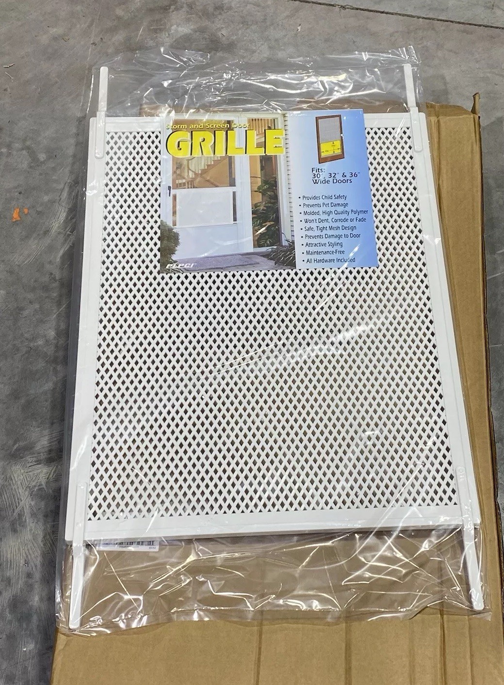 Prime-Line PL15517 White Make To Fit Screen And Storm Door Grill  1 Piece