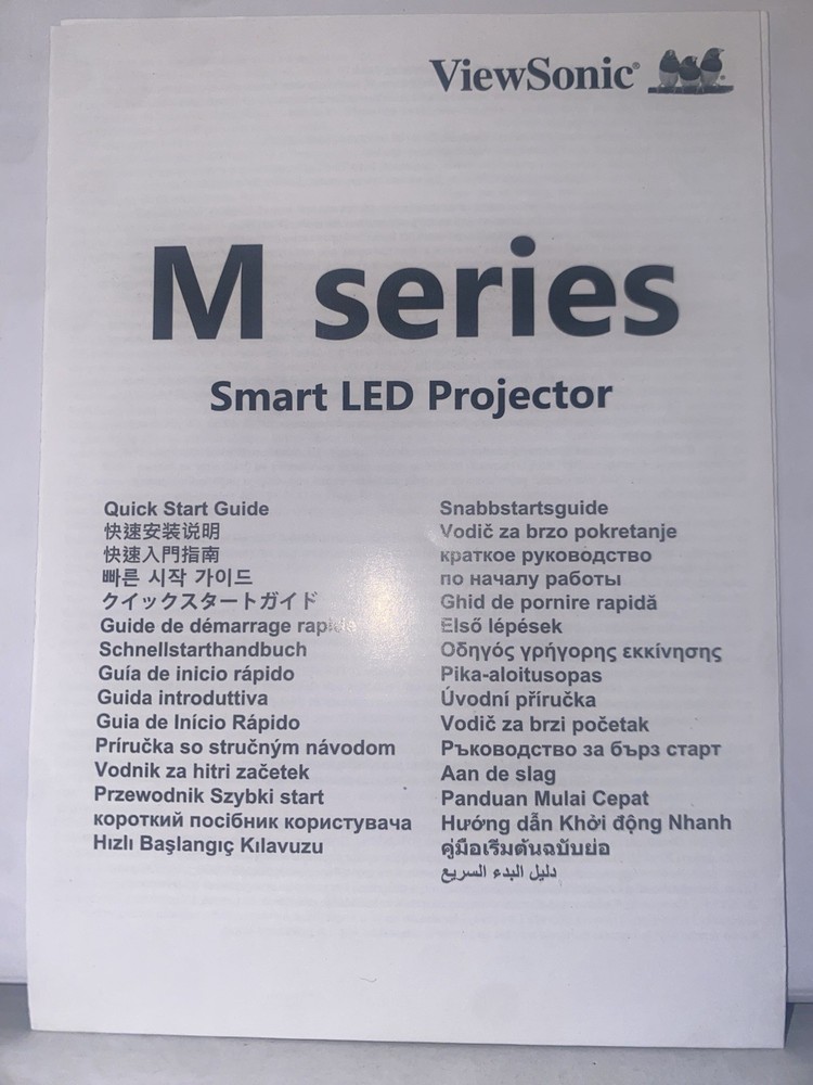 Viewsonic Smart Led portable projector M Series with Remote Control