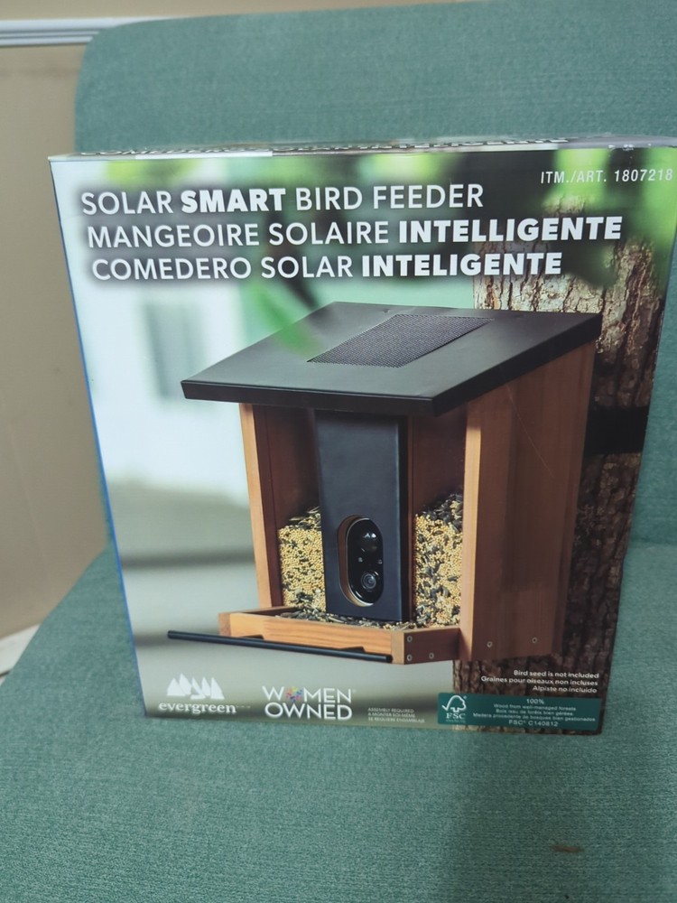 Evergreen Solar Smart Bird Feeder NEW