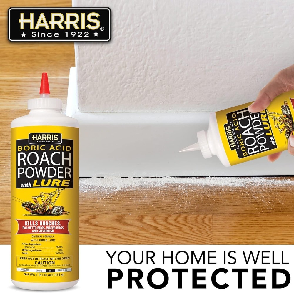 Long-Lasting Boric Acid Roach Powder - Puffer Bottle 16 oz - Easy Application