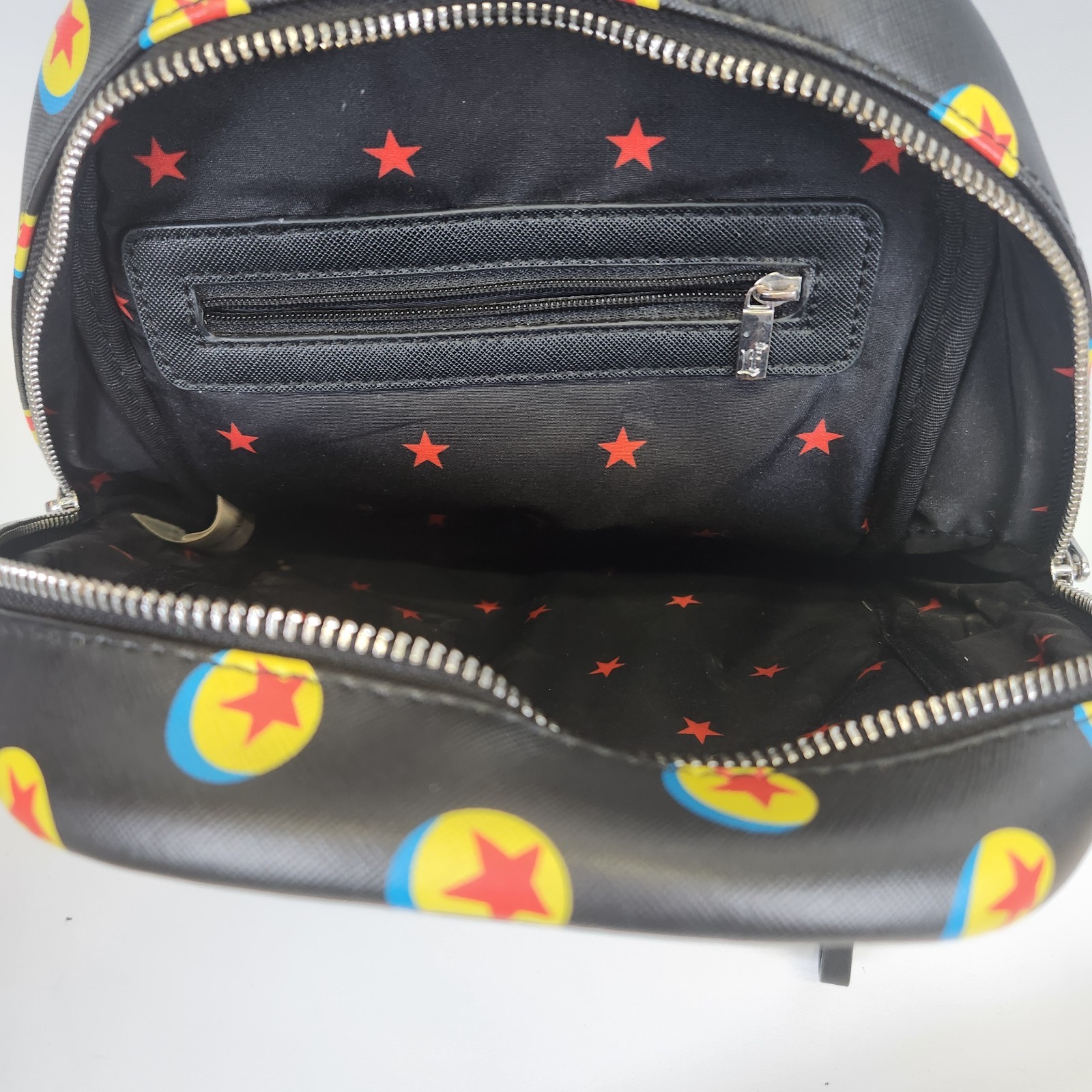 Pixar Luxo Ball Loungefly Mini Backpack Purse Rare Black Yellow Red Blue