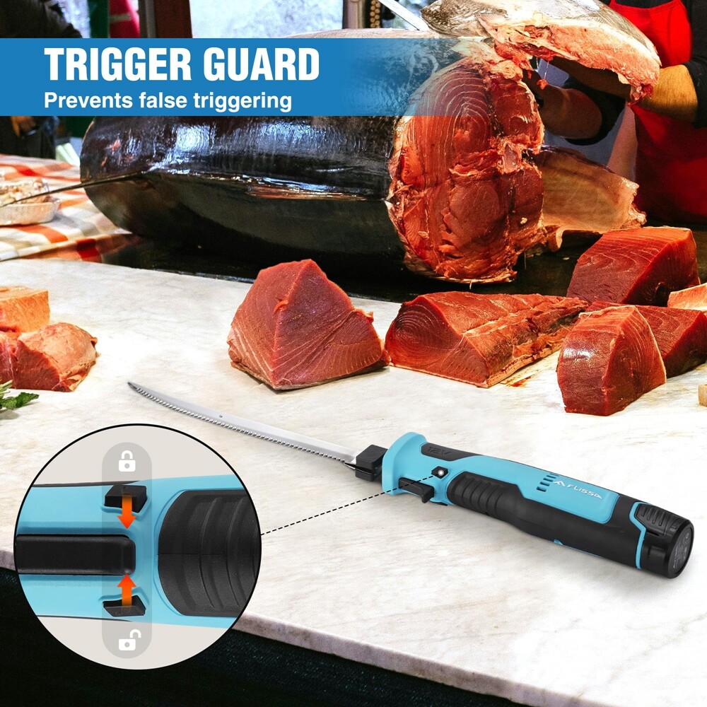 Cordless Electric Fillet Knife Rechargeable Electric Knife w/Non-Slip Handle NEW
