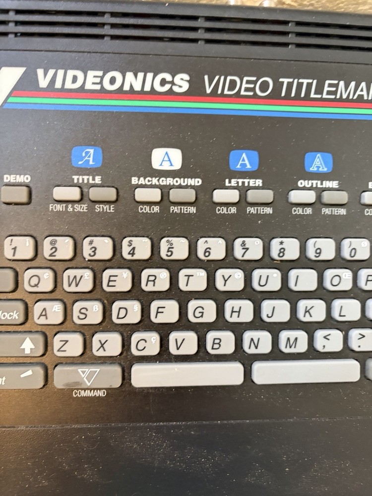 Videonics Video Titlemaker Digital Video Vintage Powers On