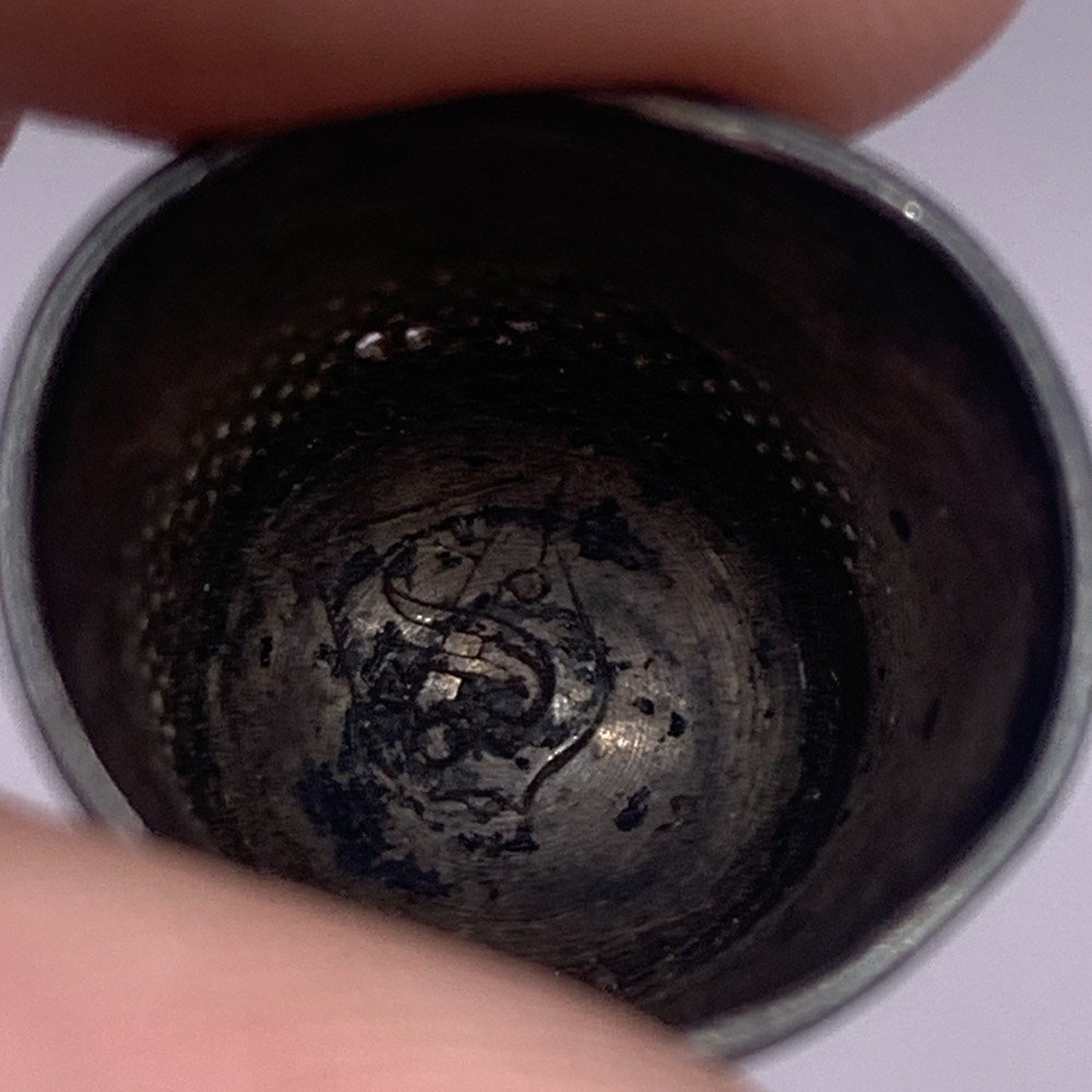 Sterling Silver Greek Key Thimble Size 8