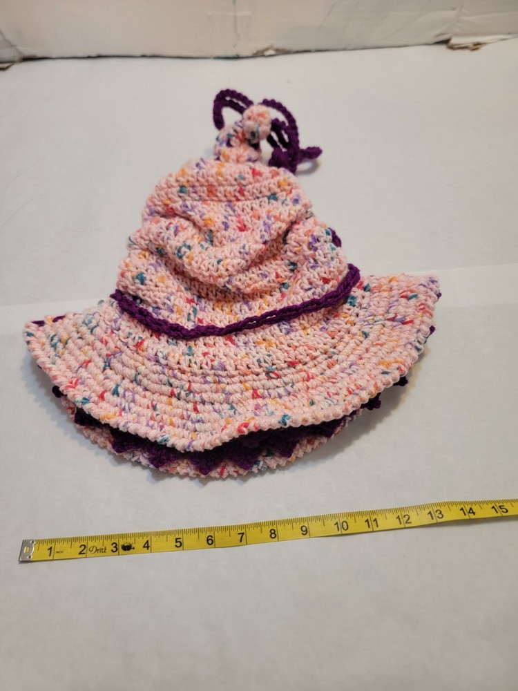 Handmade Crochet Pink Wizard Hat