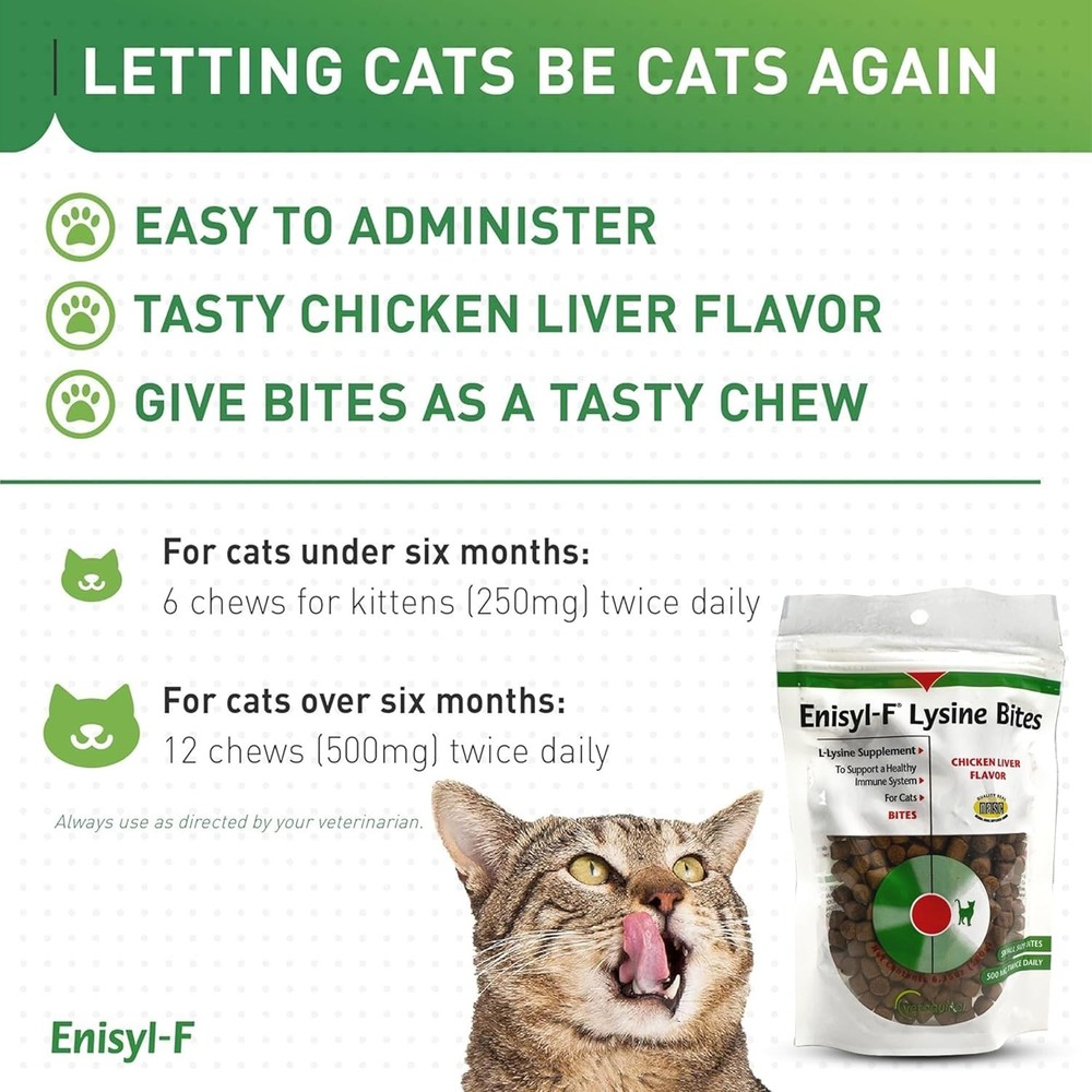 Cat L-Lysine Chews - Promotes Healthy Respiratory Function