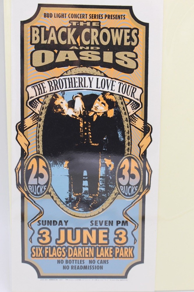 THE BLACK CROWES AND OASIS THE BROTHERLY LOVE TOUR HANDBILL FLYER 1168