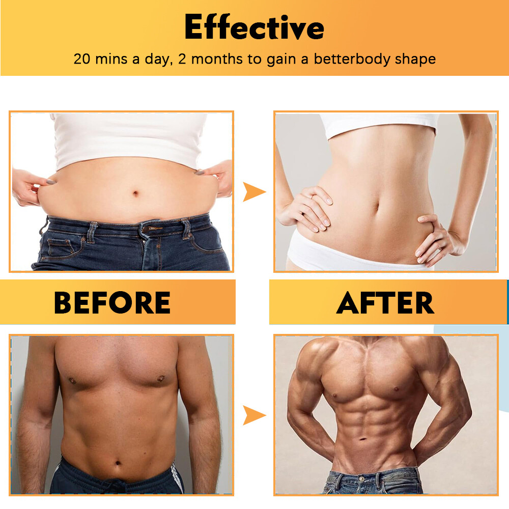 EMS Abdominal ABS Muscle Stimulater Training Toner Fitness Workout Belt 10 Modes