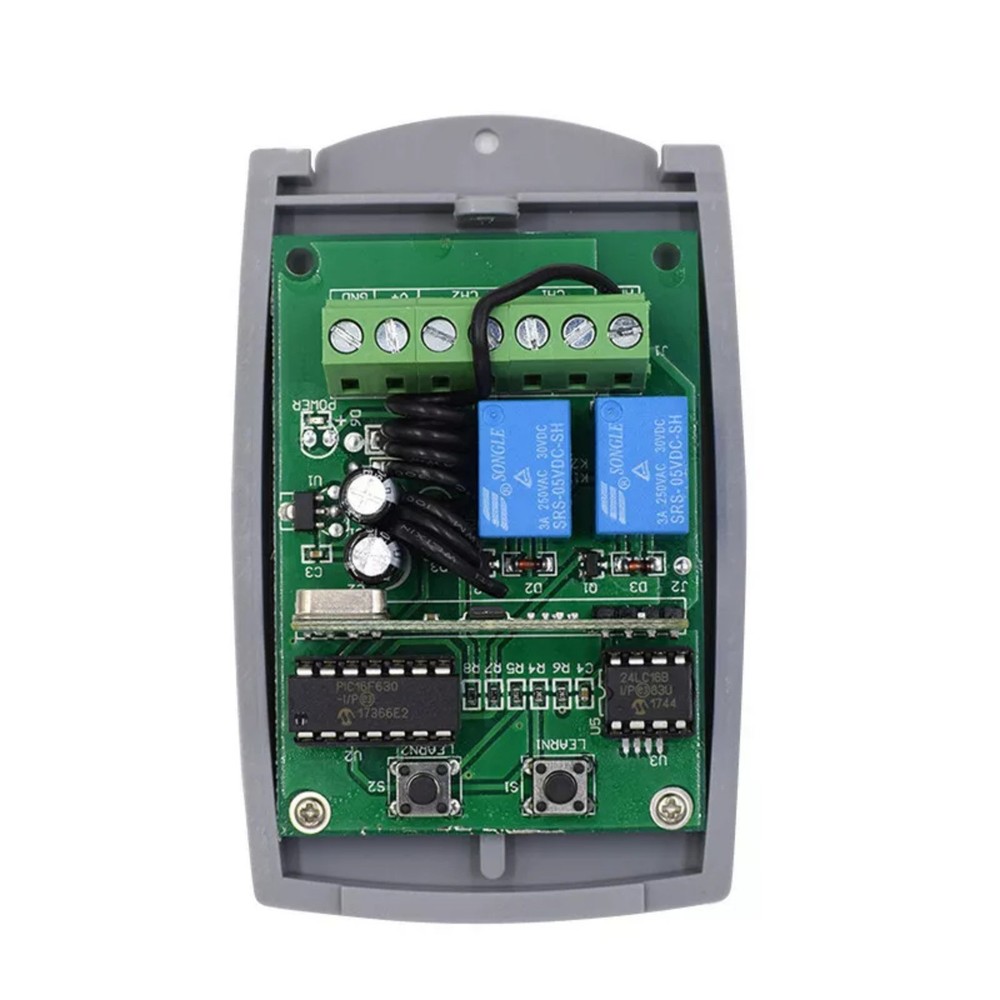 Rolling Code Universal 2-Channel Remote Control Switch Receiver Motor