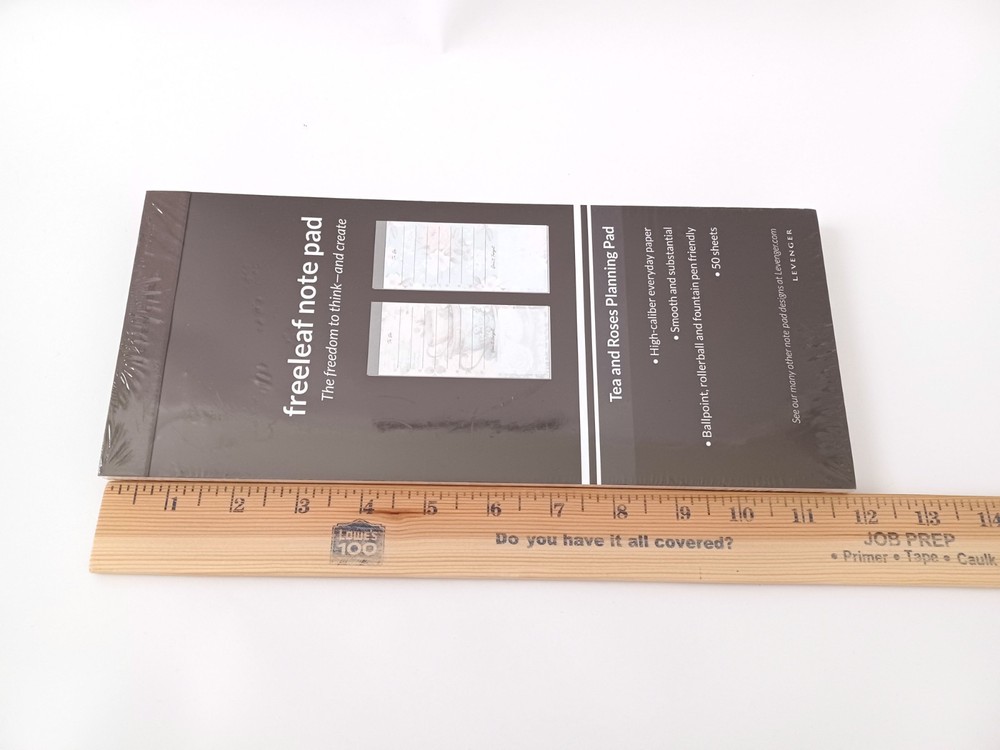 Levenger Freeleaf Notepad Tea & Roses Planning Pad 2 Pack 50 Sheets Each