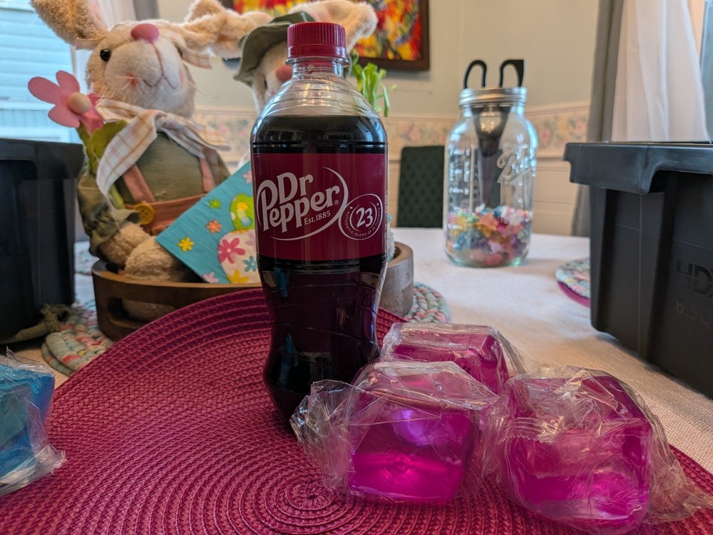 Pink Squishy Cube Squeezable Stress Reliever.