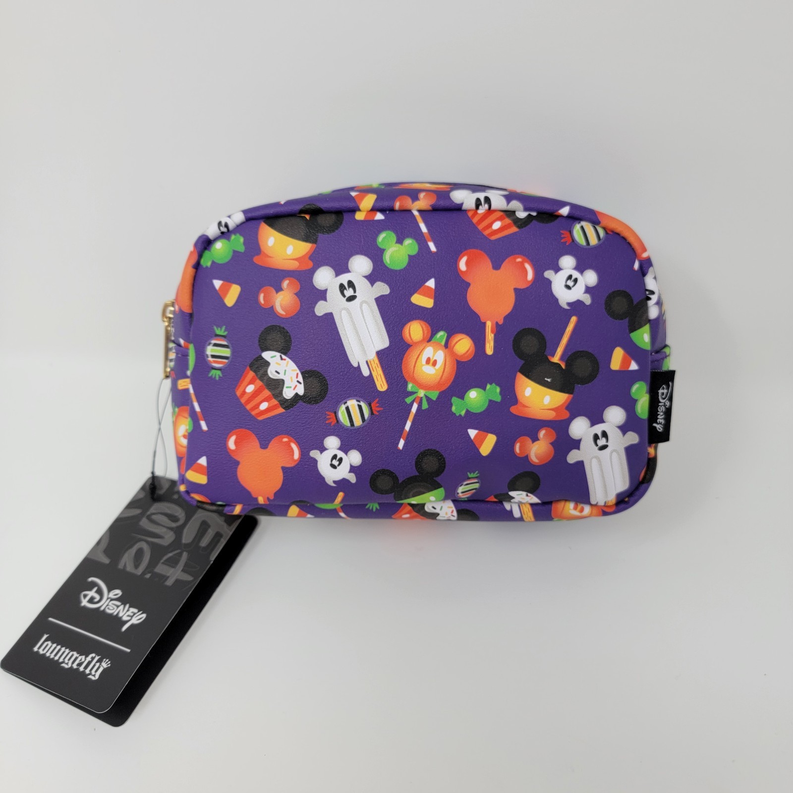 New! Loungefly Disney Mickey Mouse Halloween Treats Makeup Bag Cosmetic Pouch