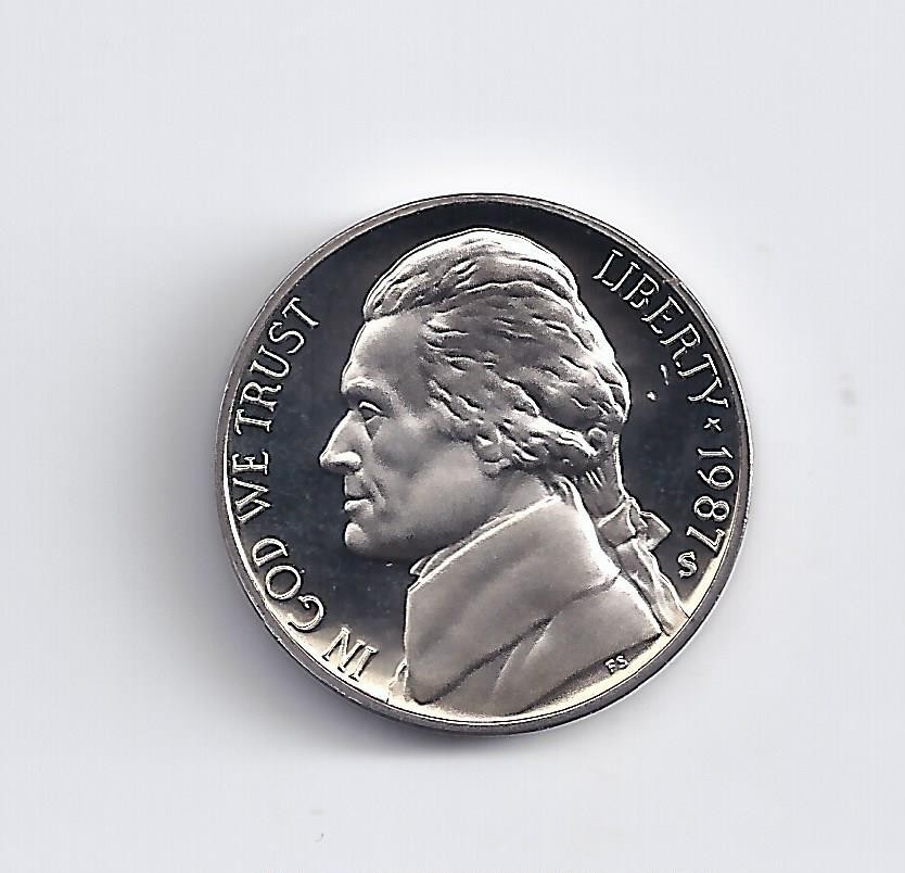 1987-S  PROOF NICKEL