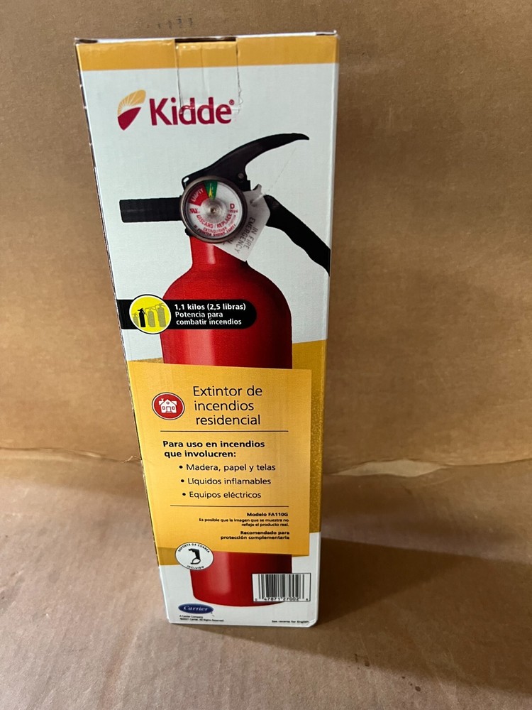 1 Kidde Home Fire Extinguishers FA110G, Multi-Purpose ABC Extinguishers