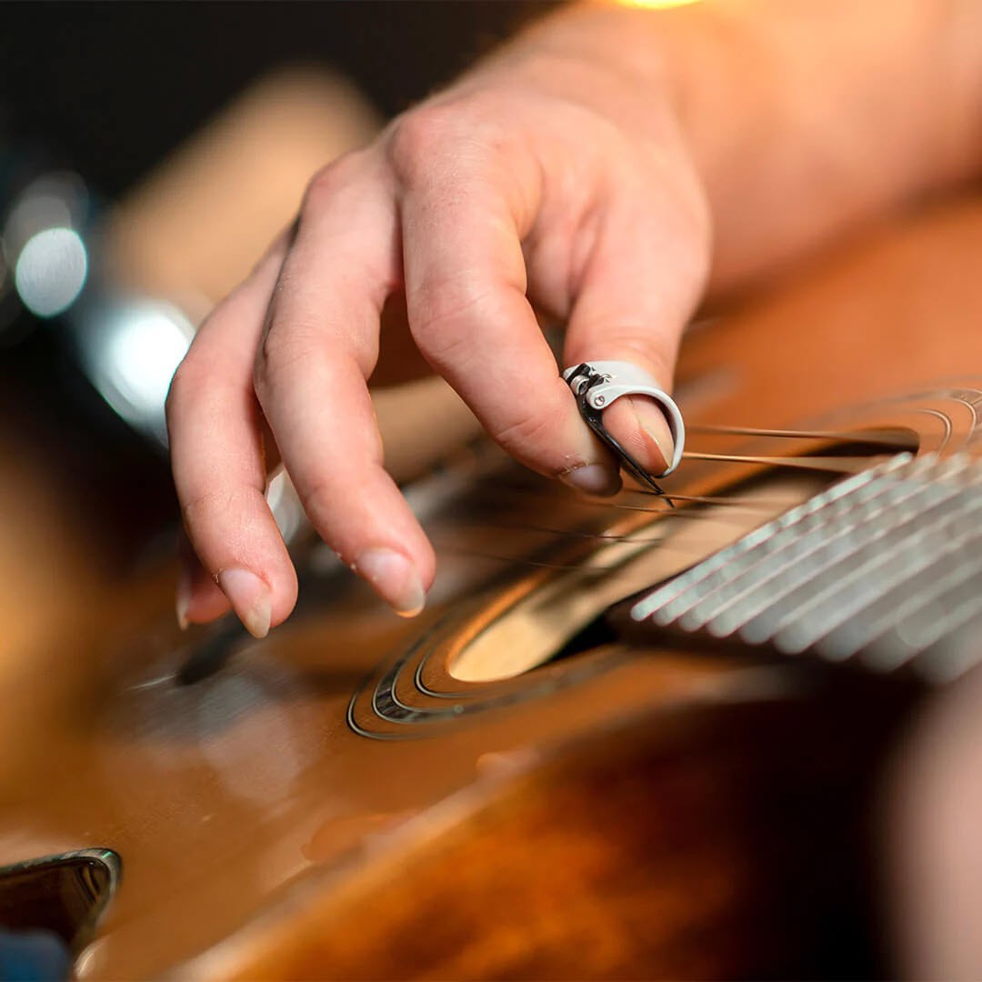 4X BLACK MOUNTAIN Spring Loaded Guitar Thumb Picks | Variety Pack Universal Fit