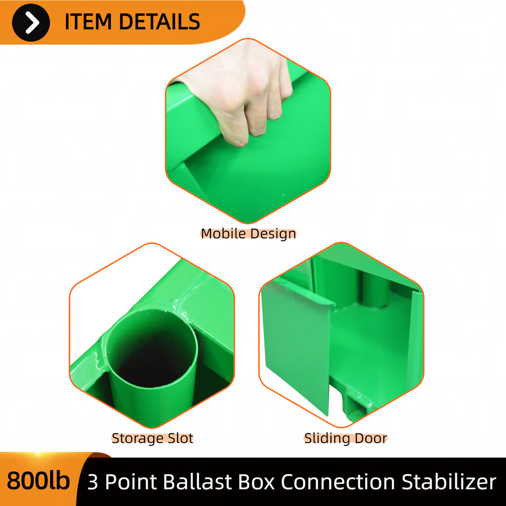 3-Point Tractor Ballast Box Heavy Stabilizer for Tractor & Loader Attachment