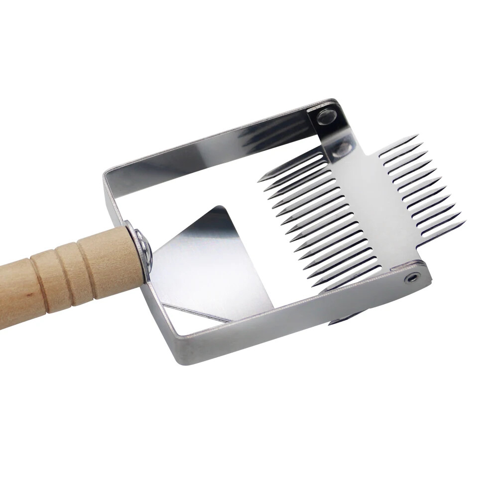 Beekeeping Uncapping Honey Knife 17 Pin Double-Headed Slider Fork Bee Hive Tools