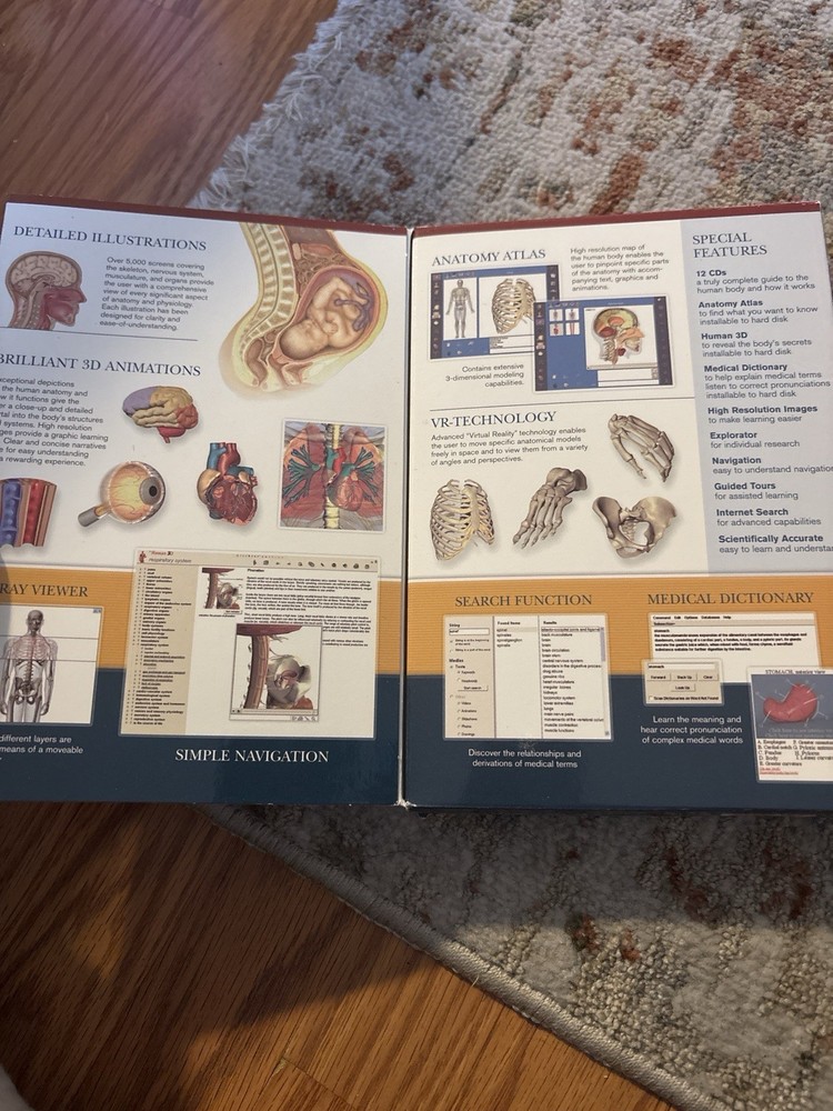 Explore Human Anatomy Professional Edition PC CD-ROM Complete 12 Disc Set