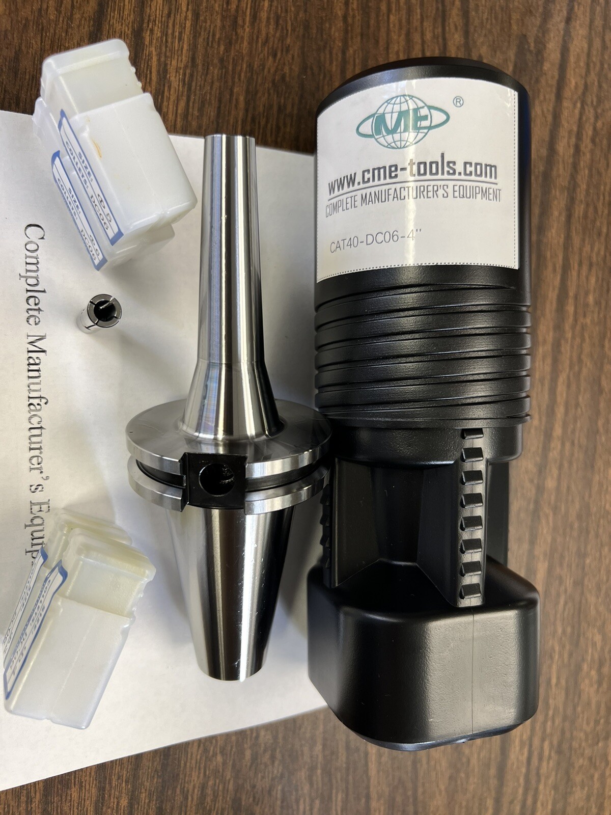 Slim Fit Collet Chuck CAT40-DC06-4" & 4 Metric Collets 3,4,5,6mm CAT40-DC06-4New