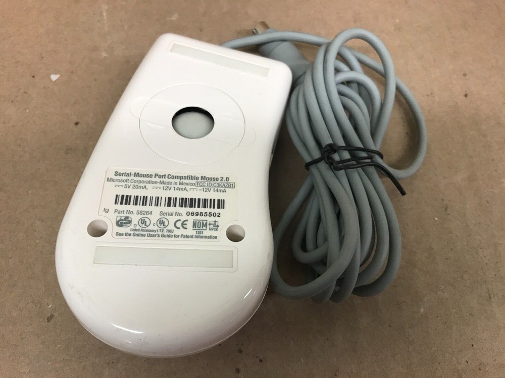 Microsoft PS2 serial Mouse Port Compatible roller ball 2.0 part # 58264